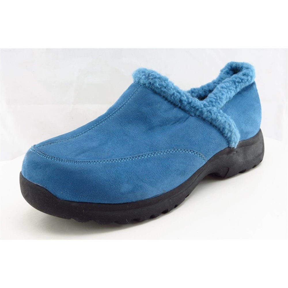 Comfortview Sz 8.5 W Blue Slipper Shoes Fabric Women 3609674